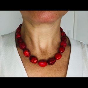 Anthology red carnelian stone necklace
